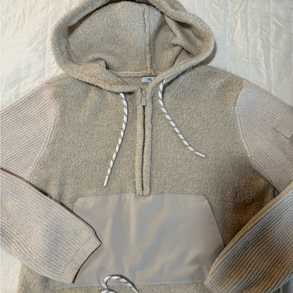 FLX Cream Quarter Zip Hoodie